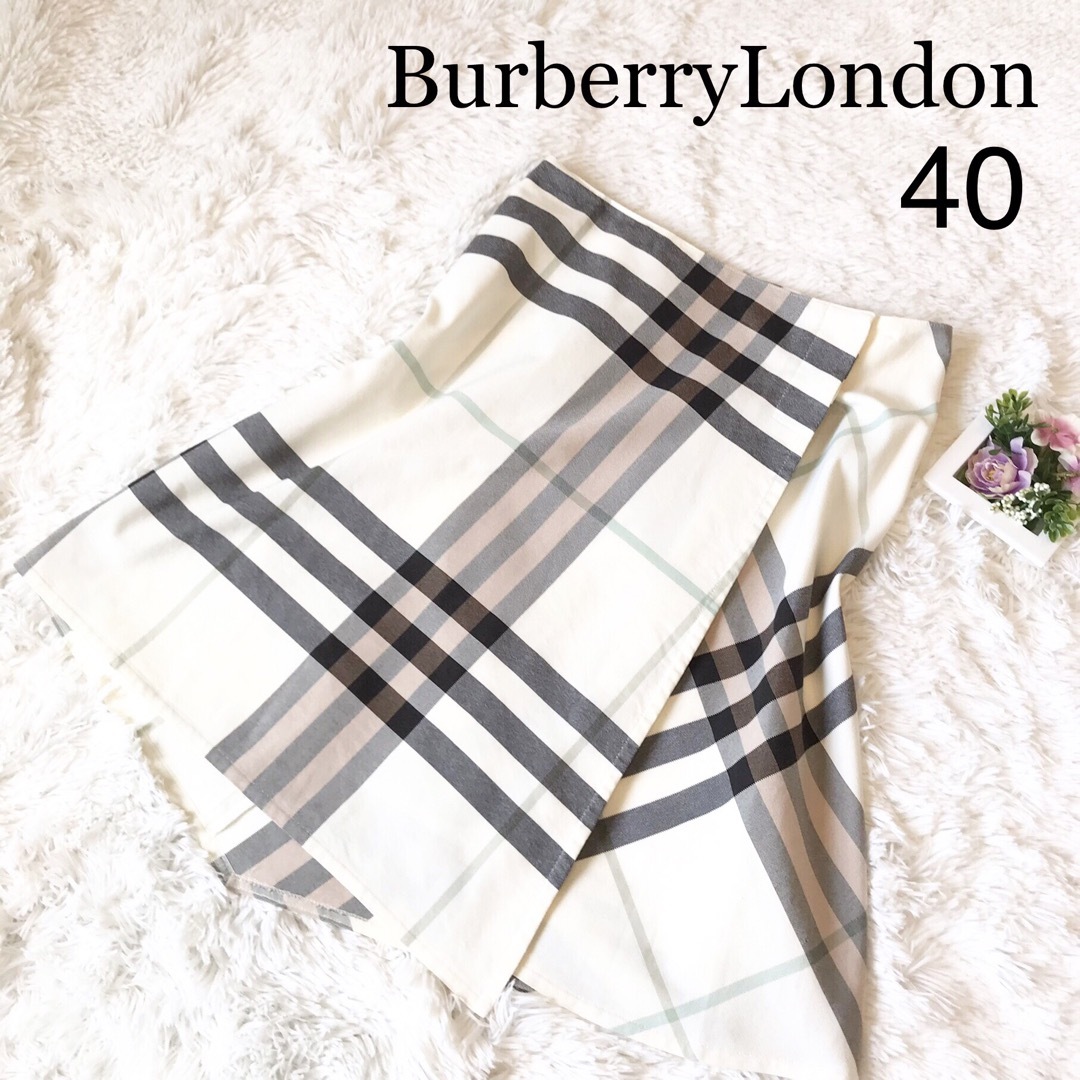 BURBERRY - 良品☆バーバリーロンドン 巻き ラップ スカート 40