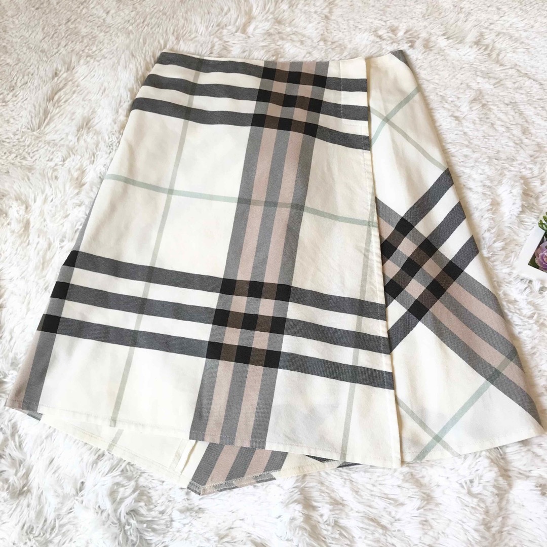 BURBERRY - 良品☆バーバリーロンドン 巻き ラップ スカート 40