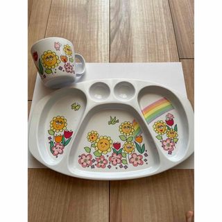 ノリタケ(Noritake)の★レア★ ノリタケ　昭和レトロメラミンこども食器　お花柄(食器)