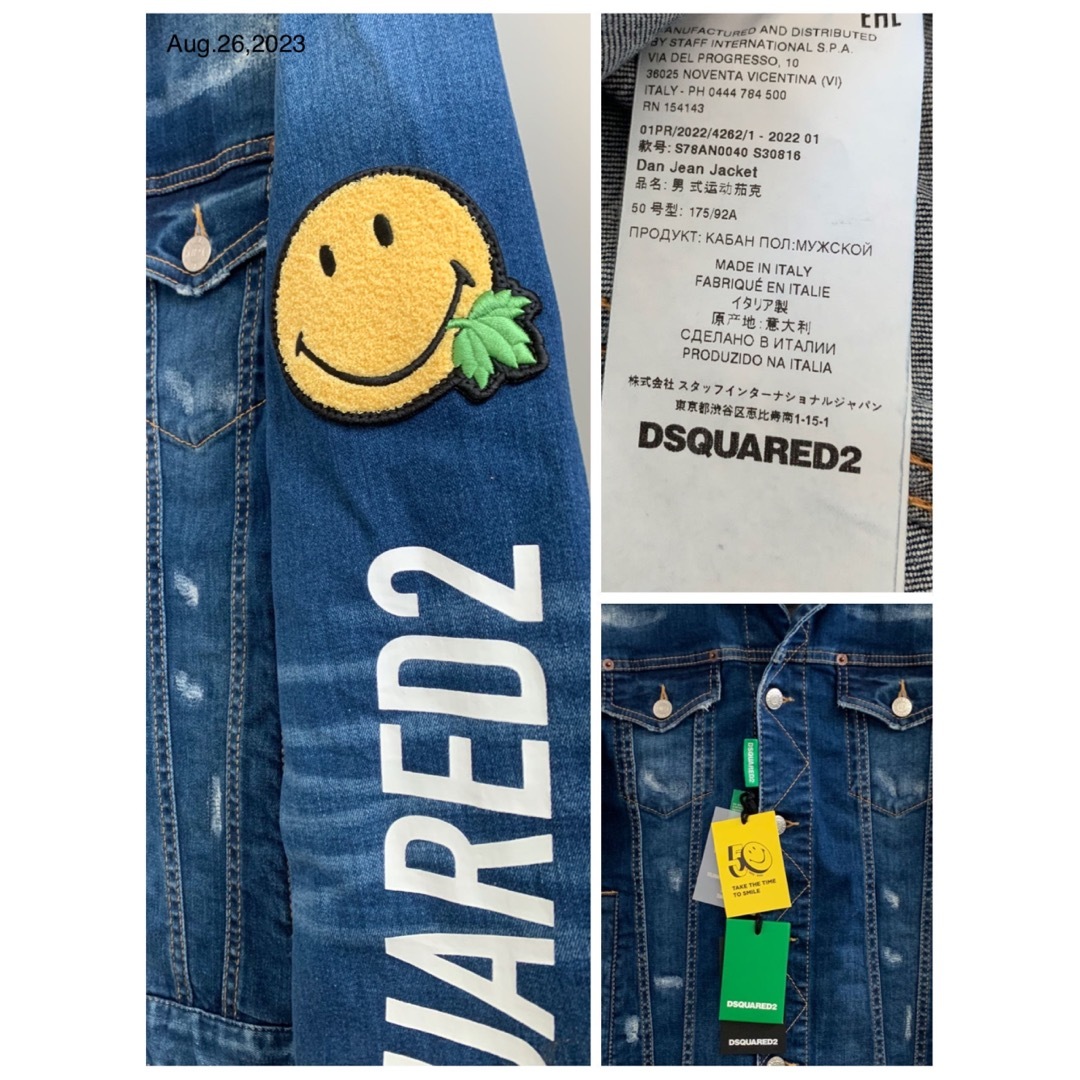 新品 Dsquared2 SMILEY PARTIALLY DAN JACKET