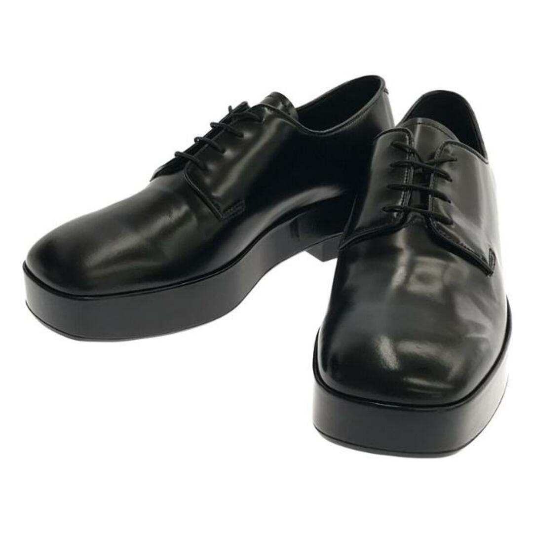 メンズ【新品】  PRADA / プラダ | ブラッシュドレザー レースアップ ダービーシューズ | 8.5 | ブラック | メンズ