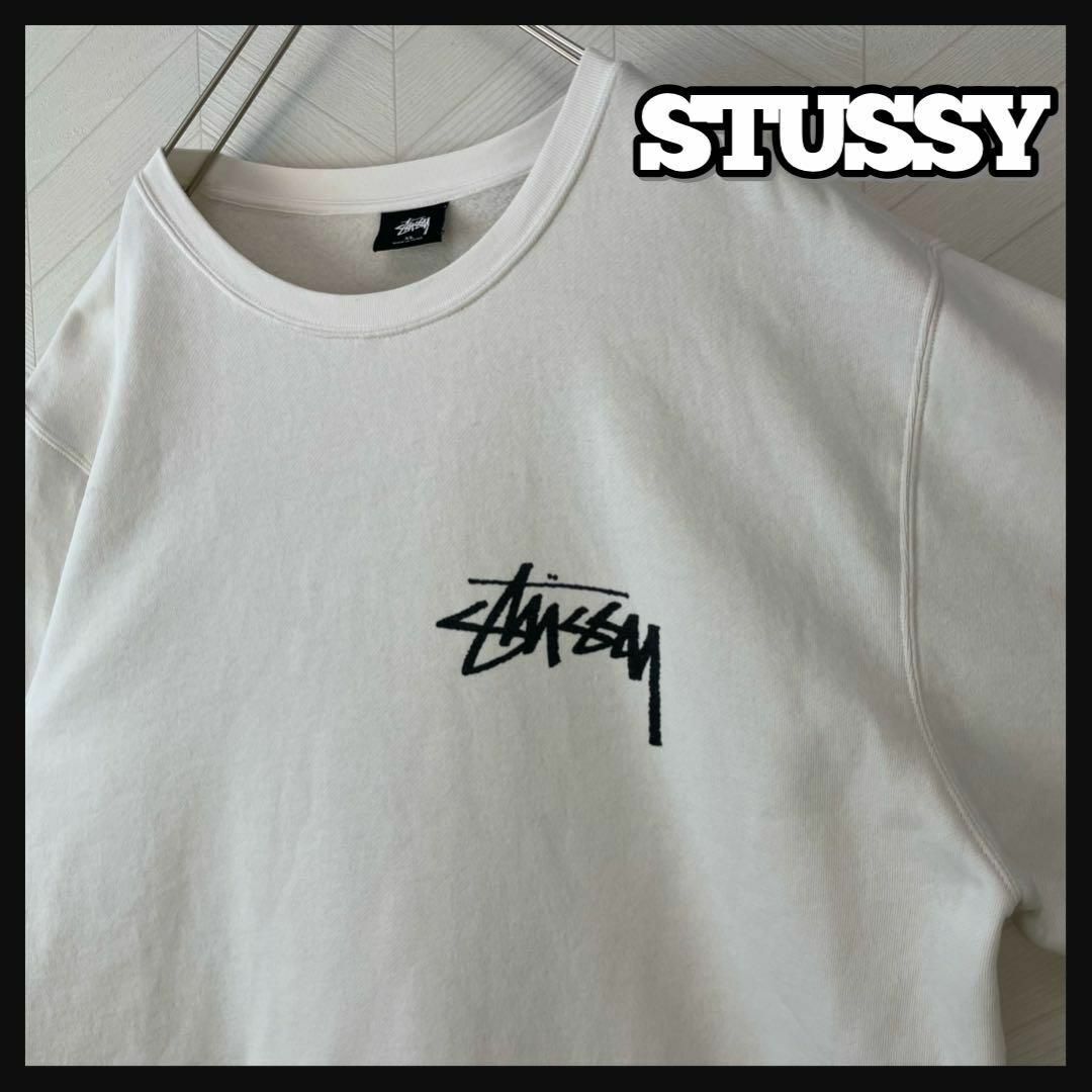 ステューシー STUSSY スウェット 半袖 ストックロゴ 刺繍 STOCK S