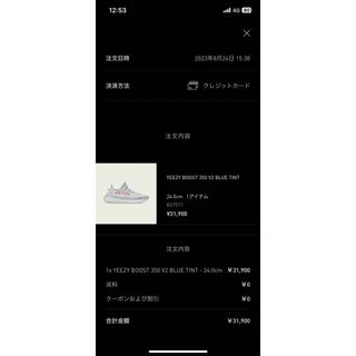 adidas YEEZY Boost 350 V2 Blue Tint 24cm