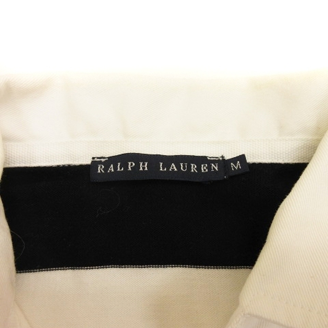 Ralph Lauren(ラルフローレン)のラルフローレン ポロシャツ 半袖 ボーダー ロゴ ポニー コットン 紺 白 M レディースのトップス(ポロシャツ)の商品写真