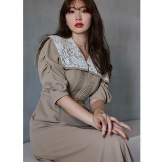 ハーリップトゥ(Her lip to)のherlipto Vyronas Lace Collar Dress s(ロングワンピース/マキシワンピース)