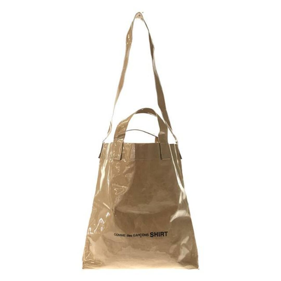 【美品】  COMME des GARCONS SHIRT / コムデギャルソンシャツ | 2way PVC PAPER BAG ペーパー ショルダートートバッグ | ー | ベージュ | メンズ