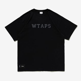 ダブルタップス(W)taps)の23SS　WTAPS　COLLEGE SS COTTON　BLACK　 XL(Tシャツ/カットソー(半袖/袖なし))