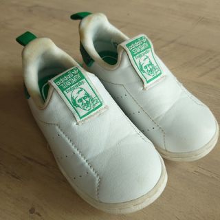 adidas stan smith ホワイト×グリーン スリッポン(スリッポン)