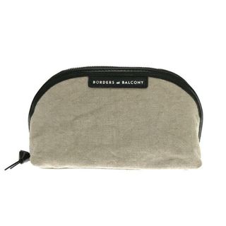 【新品】  BORDERS at BALCONY / ボーダーズアットバルコニー | 2023SS | LINEN MAKEUP POUCH | ベージュ / ブラック | レディース(その他)