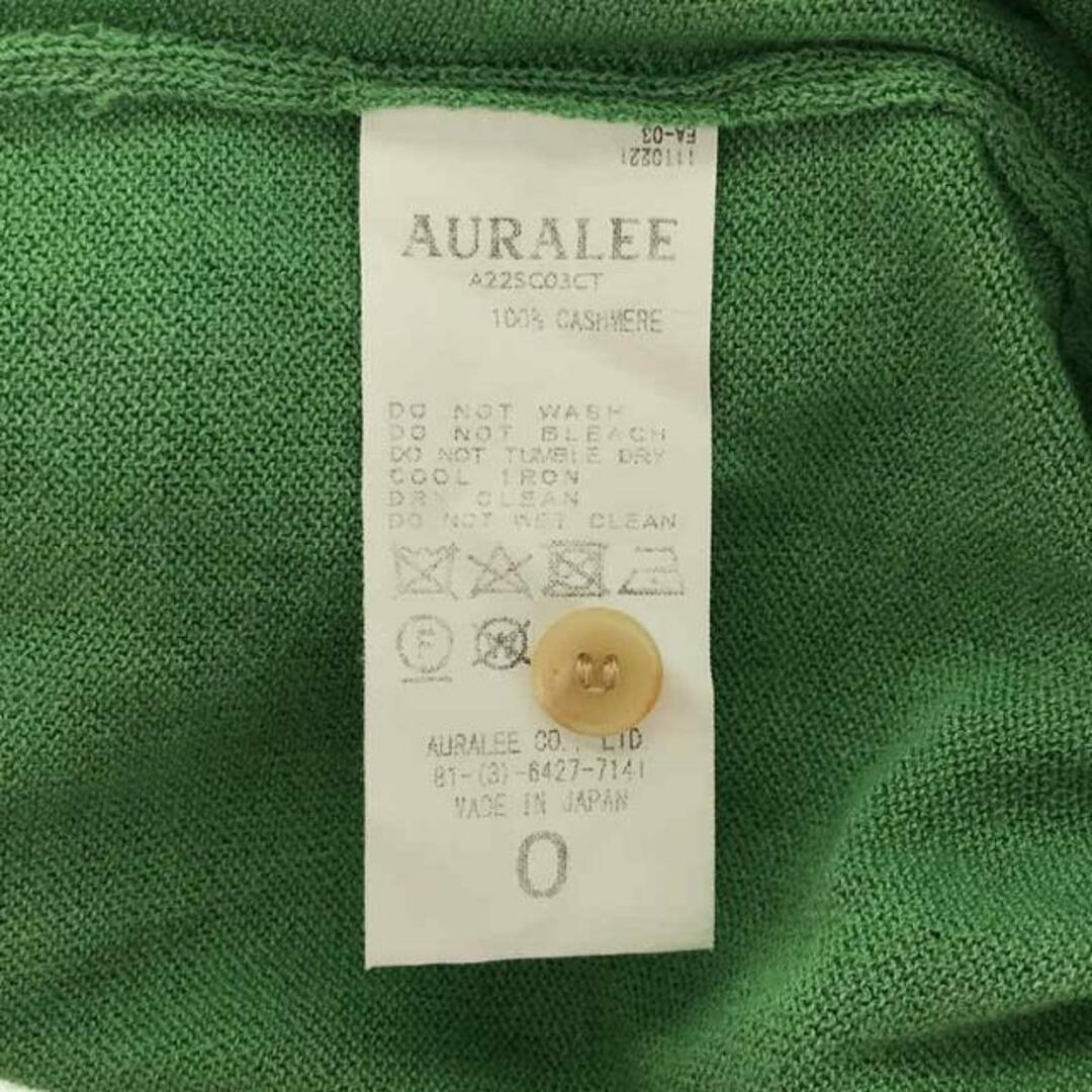 【美品】 AURALEE / オーラリー | 2022SS | CASHMERE HARD TWIST KNIT CARDIGAN | 1 |  グリーン | レディース