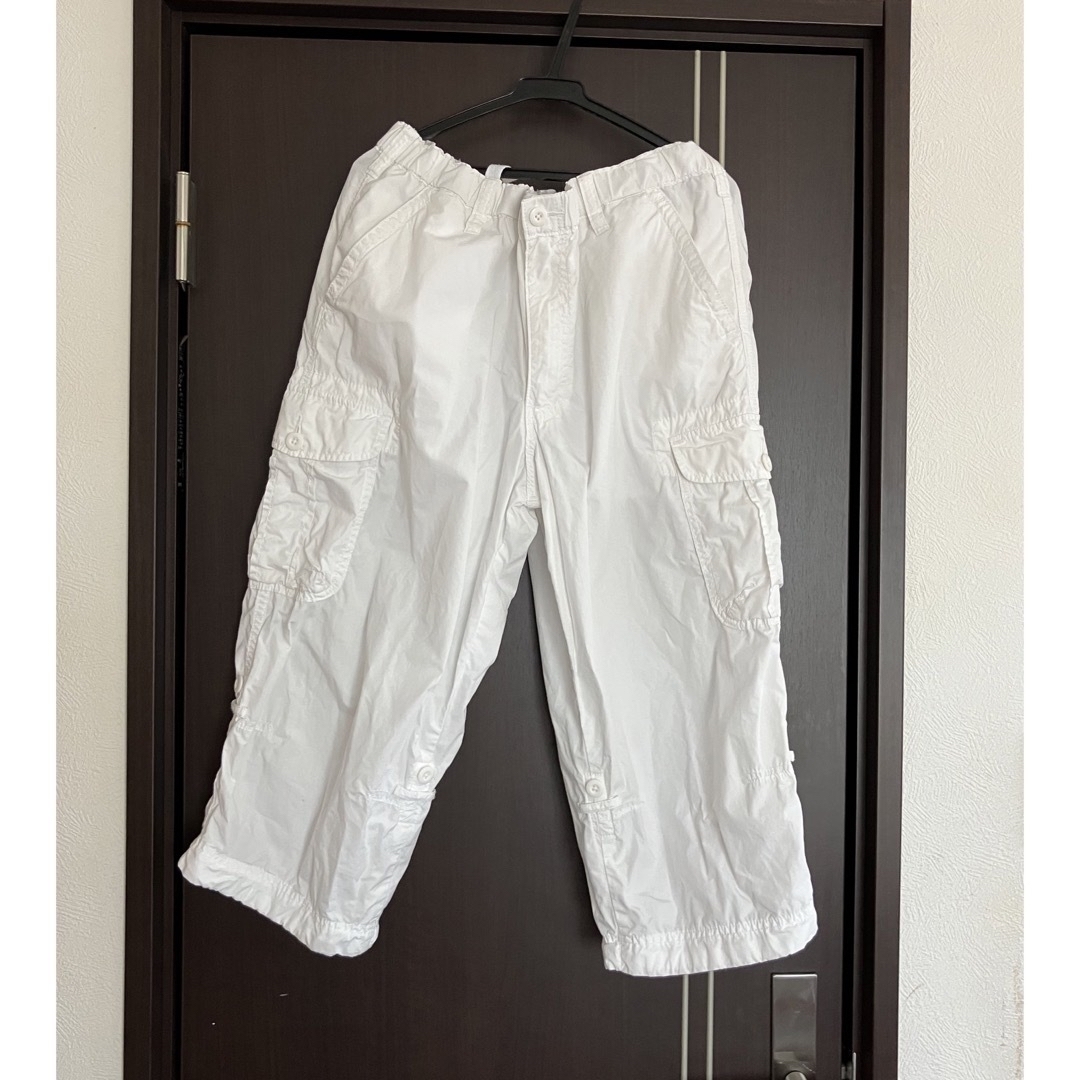 UNIQLO(ユニクロ)のユニクロ　メンズ　夏パンツ　膝下丈調整　白　 メンズのパンツ(ショートパンツ)の商品写真