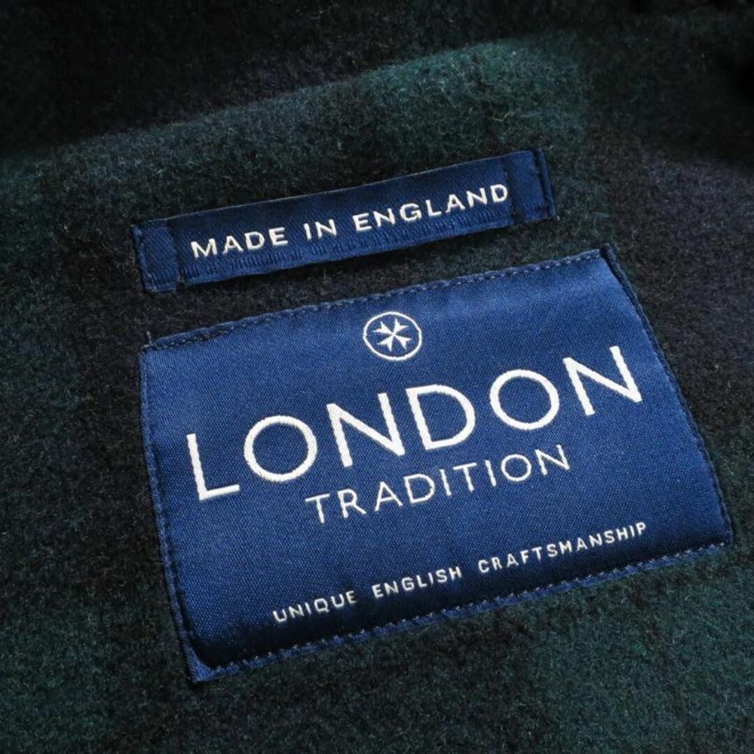 497*美品 ロンドントラディション 裏地チェック ダッフルコート.