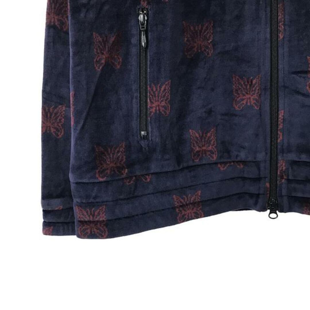 Needles / ニードルス | 2022AW | Track Jacket - C/PE Papillon Velour［LQ237］/ パピヨン  ベロア トラックジャケット | L | Navy/Bordeaux | メンズ