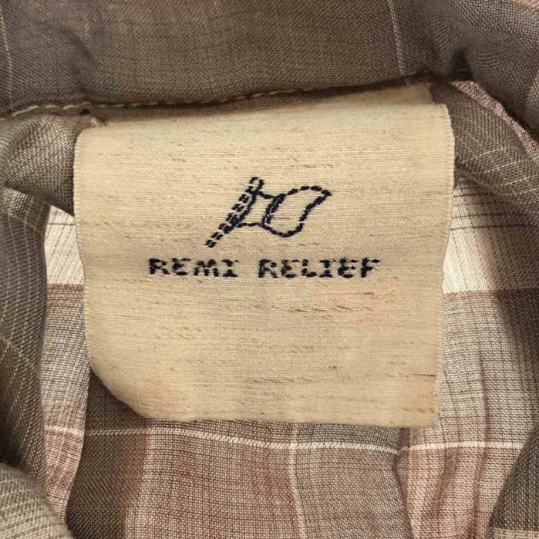 REMI RELIEF(レミレリーフ)のREMI RELIEF / レミレリーフ | アパルトモン別注 CHECK 2WAY SHIRT | F | ベージュ系 | レディース レディースのトップス(シャツ/ブラウス(半袖/袖なし))の商品写真