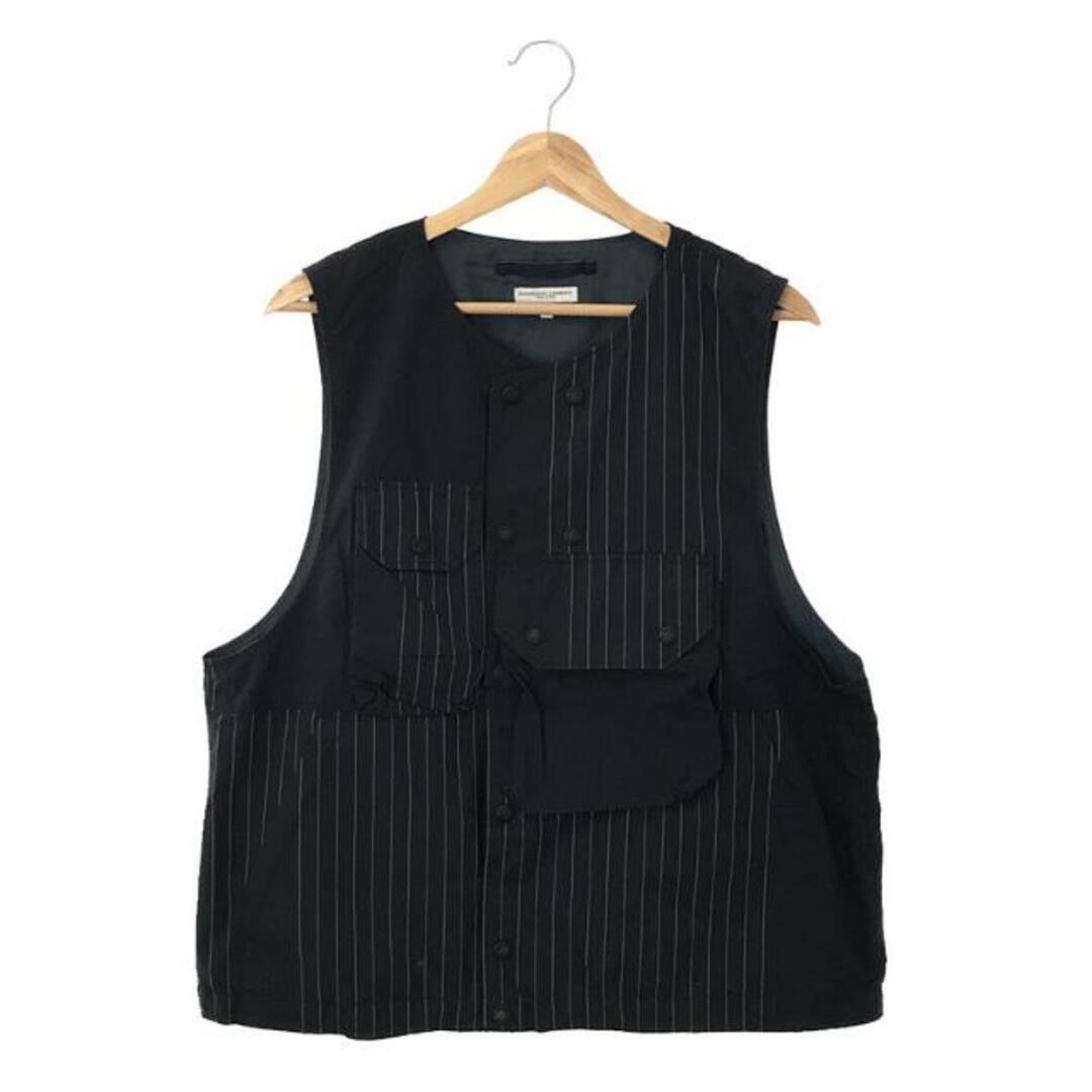 トップス【美品】  Engineered Garments / エンジニアドガーメンツ | Cover Vest / ストライプ切替 カバーベスト | M | Dk. Navy | メンズ