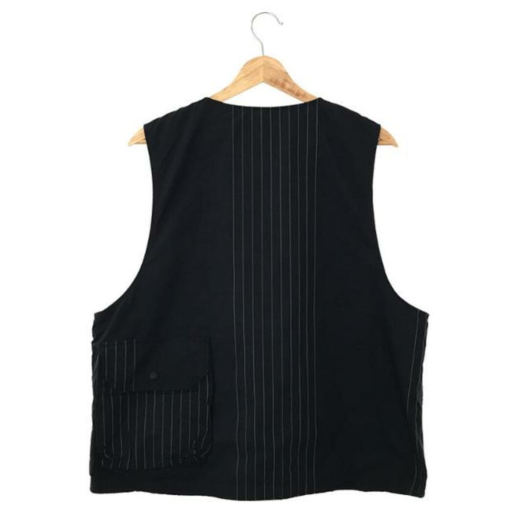 【美品】 Engineered Garments / エンジニアドガーメンツ | Cover Vest / ストライプ切替 カバーベスト | M |  Dk. Navy | メンズ