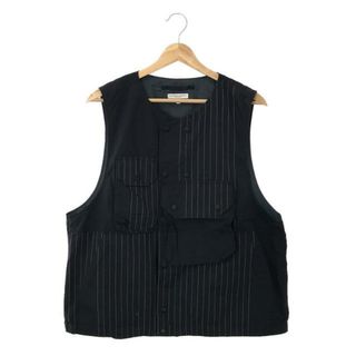 エンジニアードガーメンツ(Engineered Garments)の【美品】  Engineered Garments / エンジニアドガーメンツ | Cover Vest / ストライプ切替 カバーベスト | M | Dk. Navy | メンズ(ベスト)