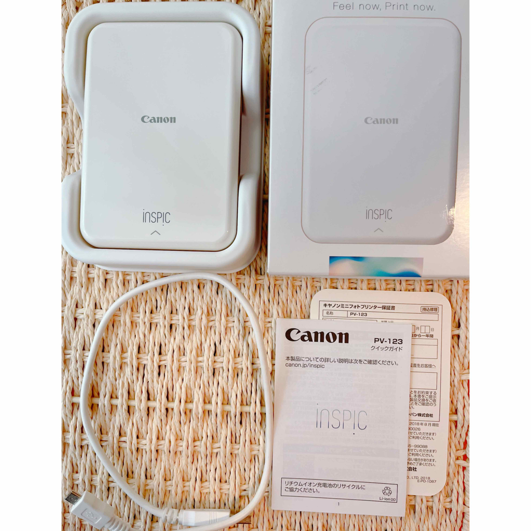 Canon(キヤノン)のスマホ専用ミニフォトプリンター　Canon inspic PV-123-SP  スマホ/家電/カメラのPC/タブレット(PC周辺機器)の商品写真