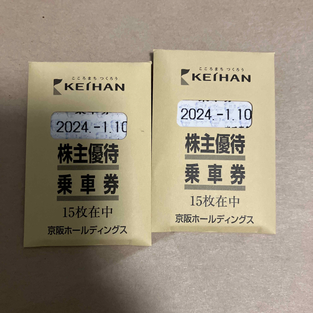 京阪電車株主優待乗車券30枚