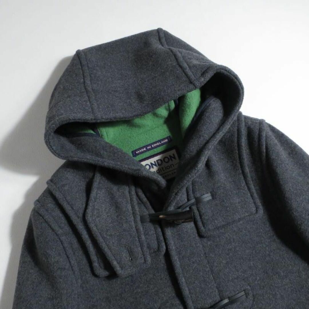 539*美品 ロンドントラディション カラー裏地 ロング ダッフルコート.-