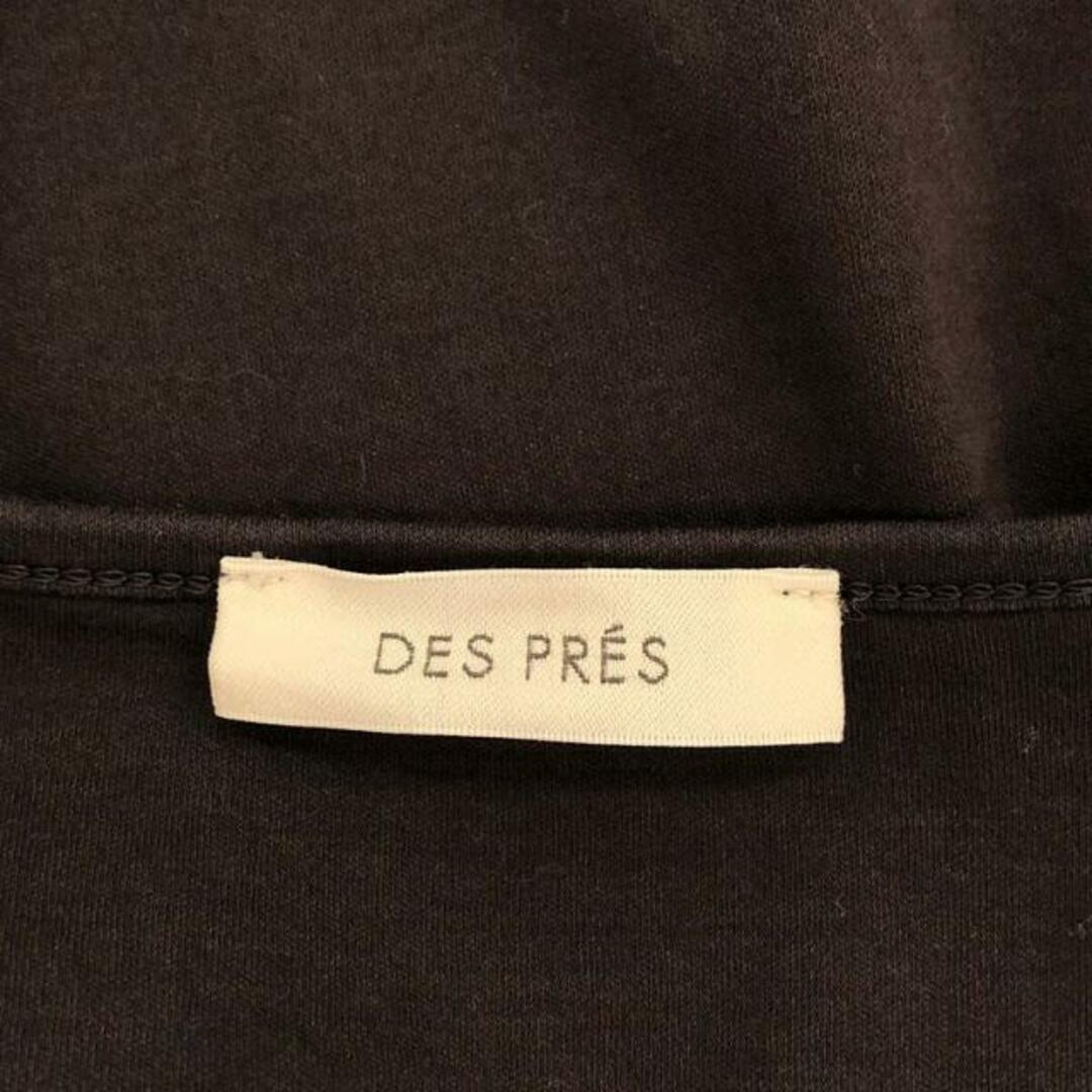 DES PRES(デプレ)のDES PRES / デプレ | スムースジャージー Vネックプルオーバー Tシャツ | S | ダークブラウン | レディース レディースのトップス(シャツ/ブラウス(長袖/七分))の商品写真