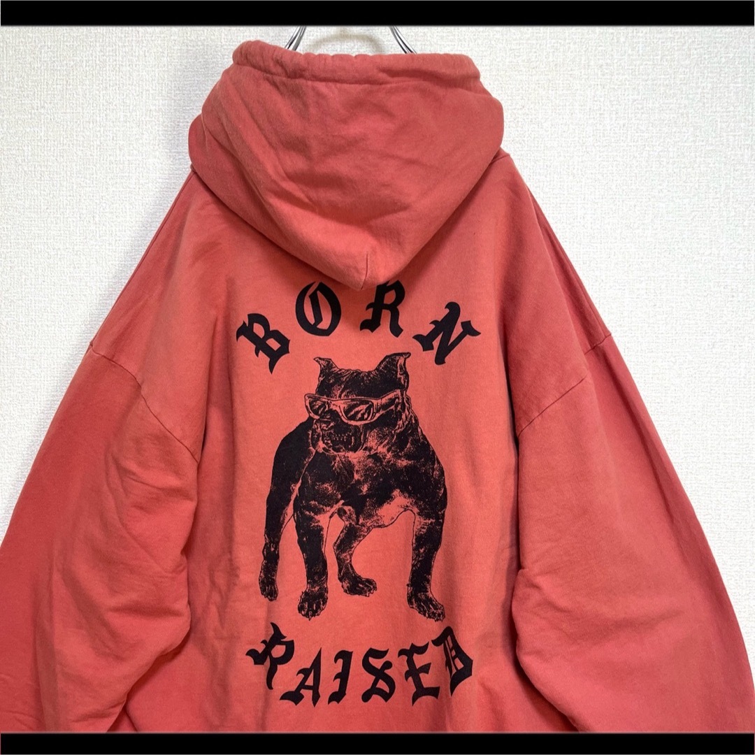 MC BORN RAISED LA HOODIE CREAM パーカー クリーム