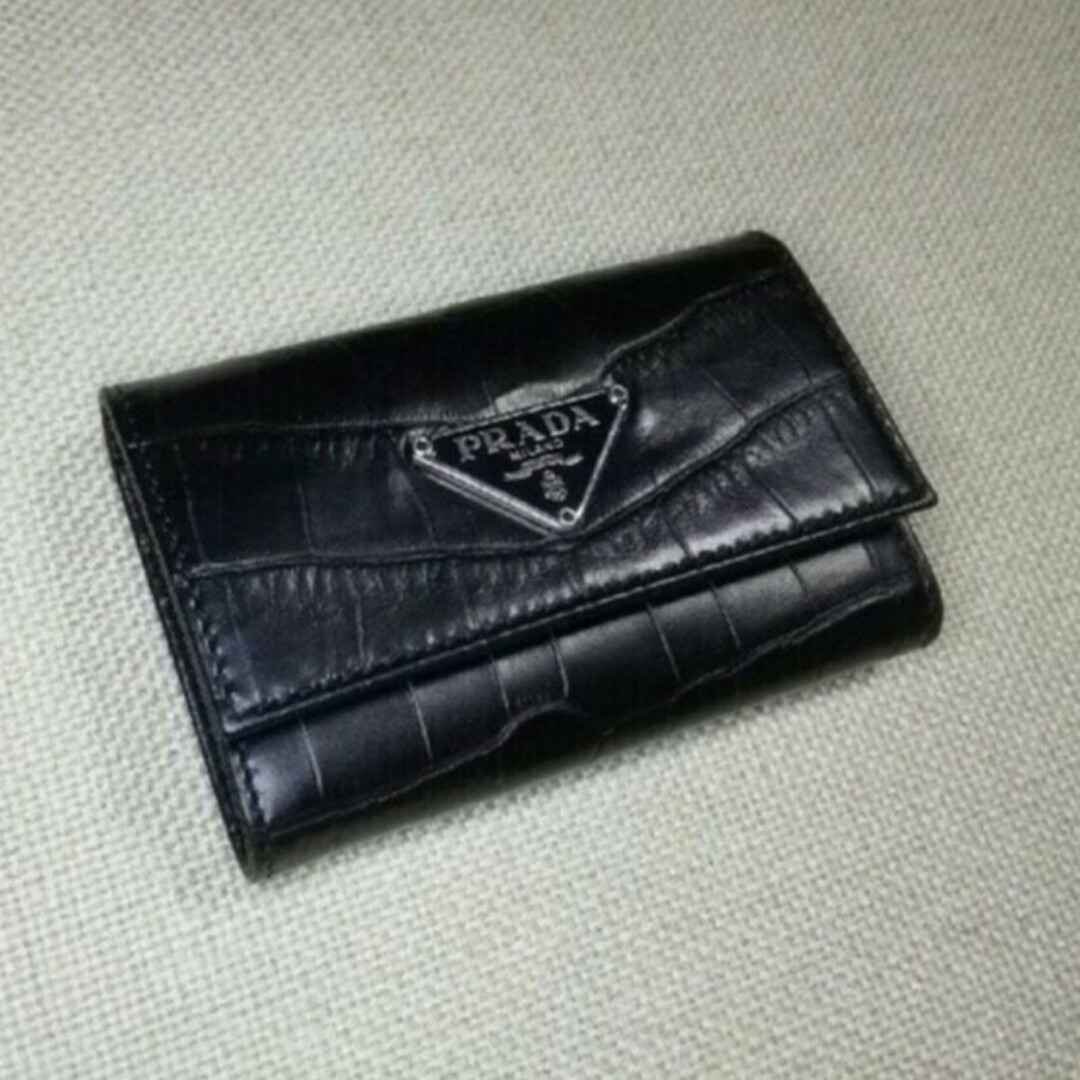 新品????プラダ????PRADA????キーケース????黒⭐