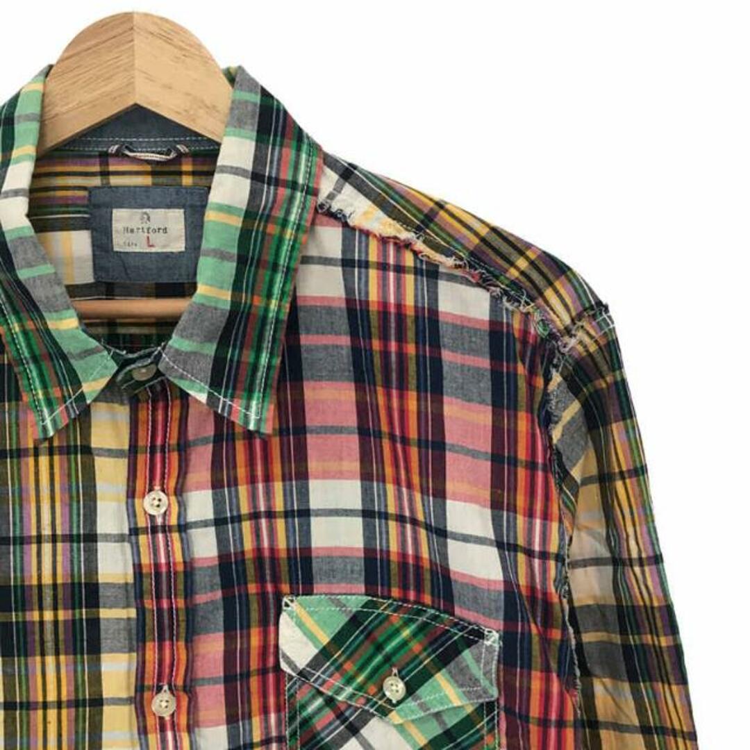 HARTFORD / ハートフォード | チェック レギュラカラーシャツ | L | マルチカラー | メンズ メンズのトップス(Tシャツ/カットソー(七分/長袖))の商品写真