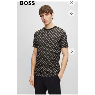 ボス(BOSS)のレギュラーフィット ピュアコットンTシャツ ジャカードモノグラム(Tシャツ/カットソー(半袖/袖なし))