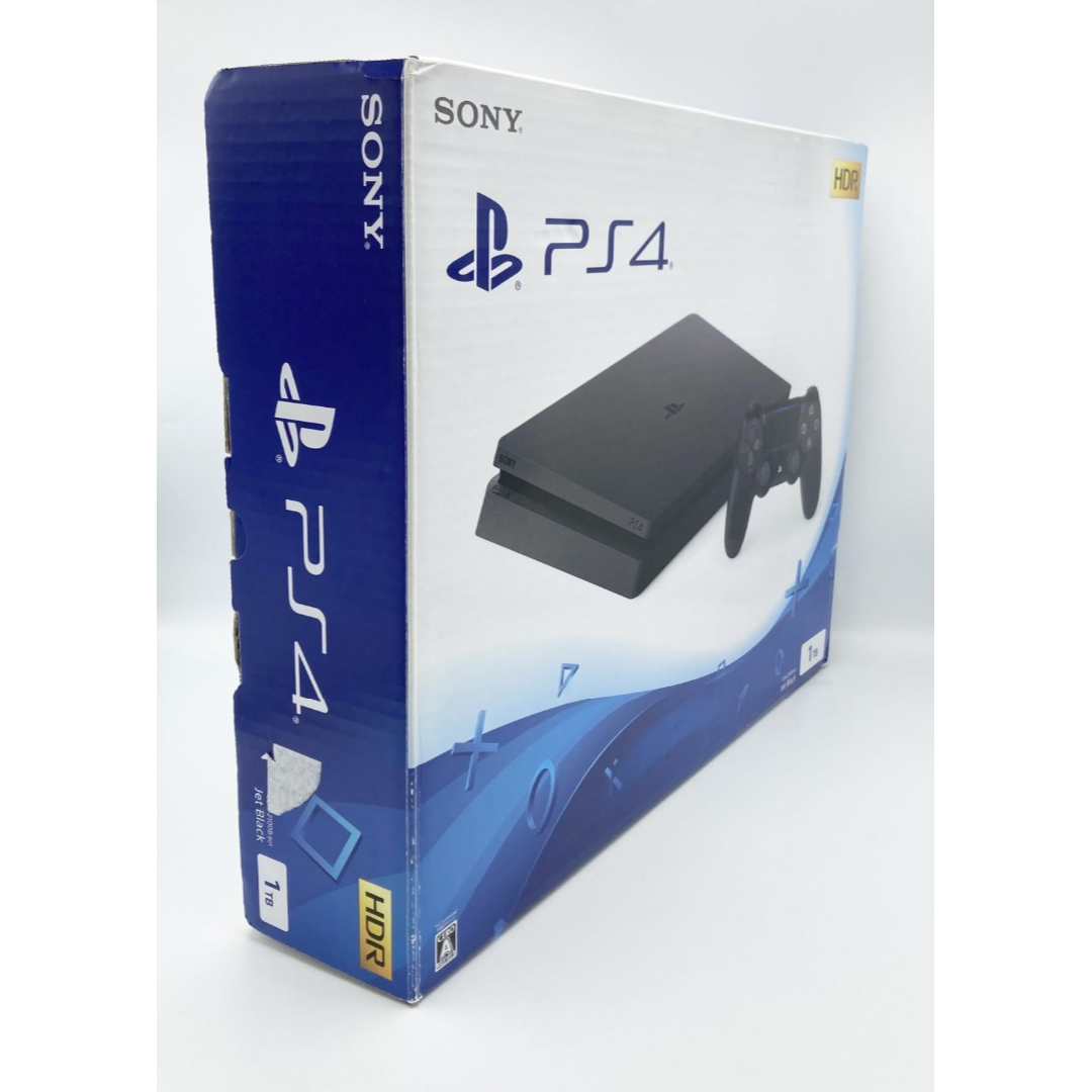 PlayStation4 - 中古 箱付 完品 PlayStation 4 ジェット・ブラック 1TB