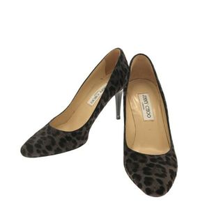 ジミーチュウ(JIMMY CHOO)の【美品】  JIMMY CHOO / ジミーチュウ | 247 ALLURE レオパード柄 ハラコ ヒールパンプス | 37 1/2 | グレー | レディース(ハイヒール/パンプス)