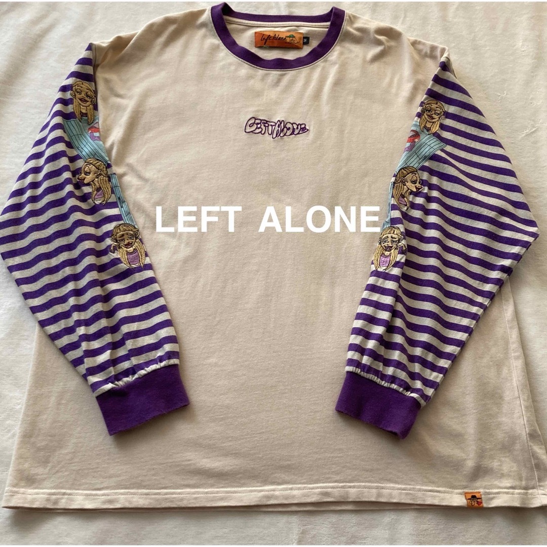 left alone レフトアローン ボーダーロンT  Mサイズ