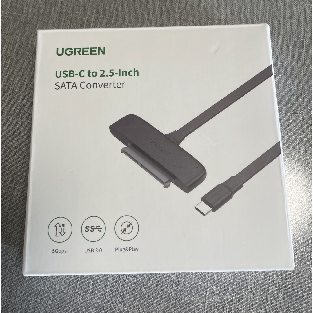 UGREEN(ユーグリーン)のUGREEN sata to usb-c 変換ケーブル スマホ/家電/カメラのPC/タブレット(PC周辺機器)の商品写真