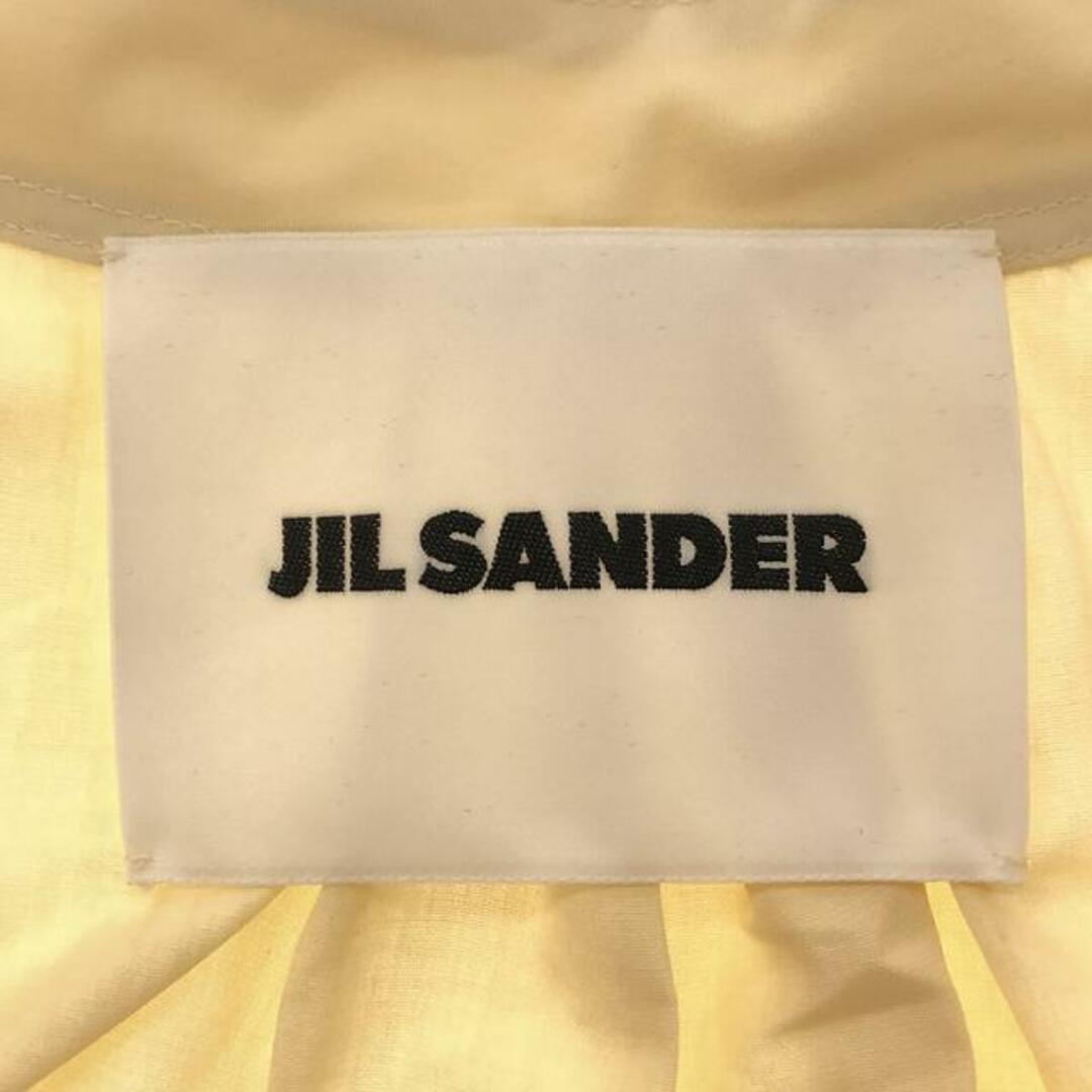 Jil Sander(ジルサンダー)の【新品】  JIL SANDER / ジルサンダー | 滝沢眞規子さん着用モデル / コットン ギャザースリーブ Vネックドレスワンピース | 36 | アイボリー | レディース レディースのワンピース(ロングワンピース/マキシワンピース)の商品写真