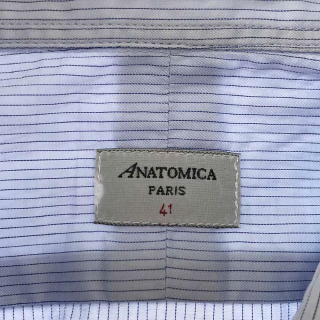 ANATOMICA(アナトミカ)のANATOMICA / アナトミカ | コットン ストライプ レギュラカラーシャツ | 41 | ブルー | メンズ メンズのトップス(Tシャツ/カットソー(七分/長袖))の商品写真