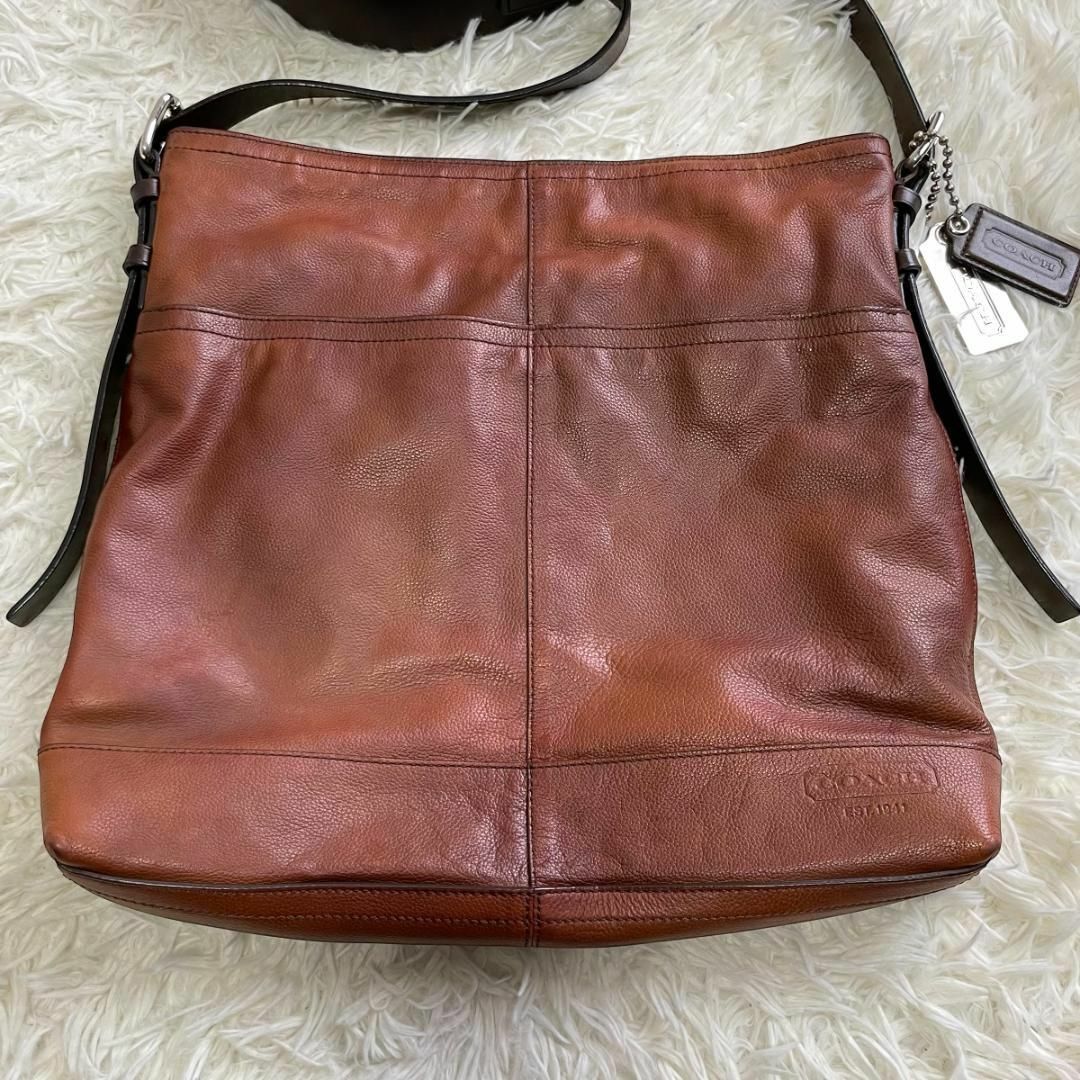 COACH - COACH トンプソン レザーショルダーバッグ 70308 ブラウンの