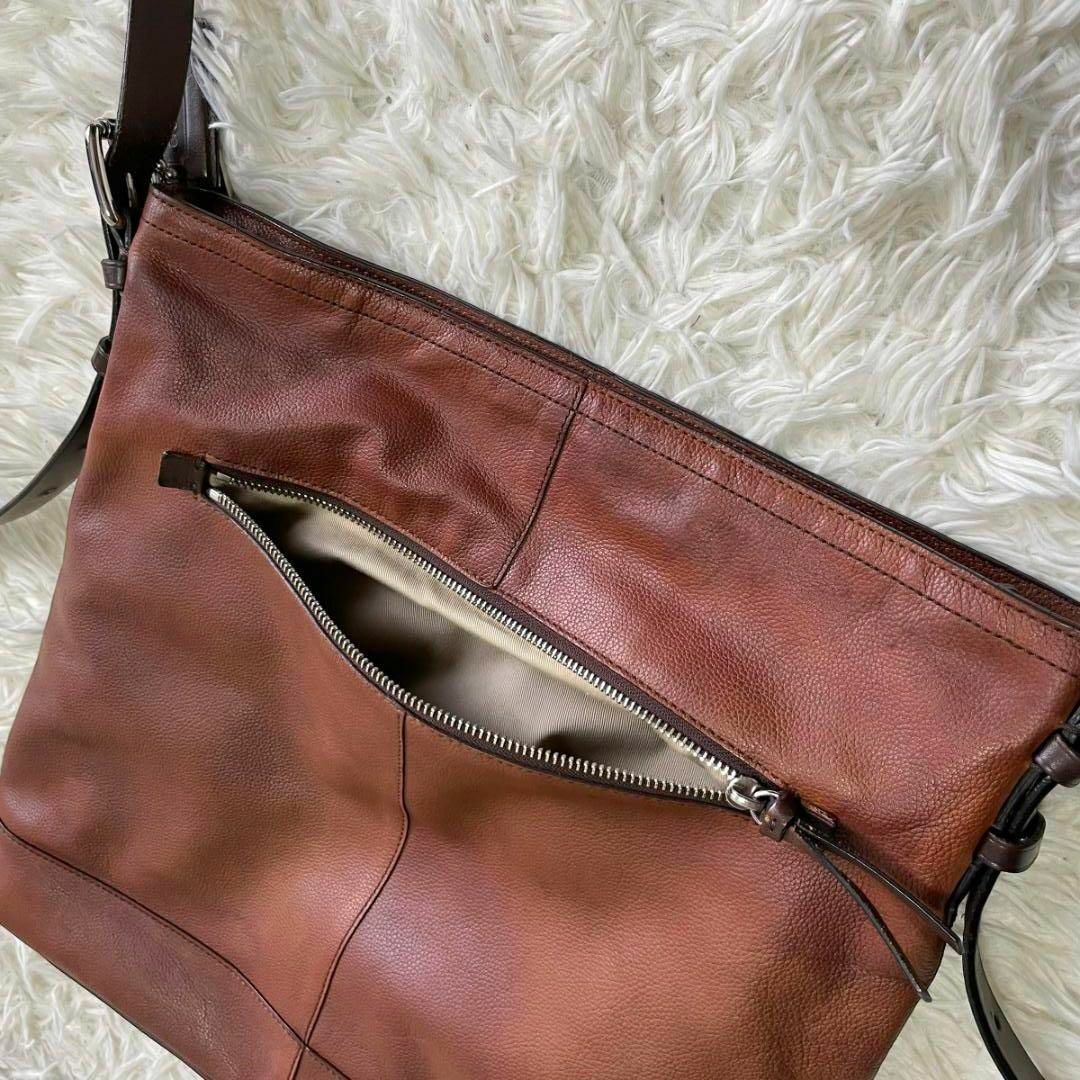COACH - COACH トンプソン レザーショルダーバッグ 70308 ブラウンの