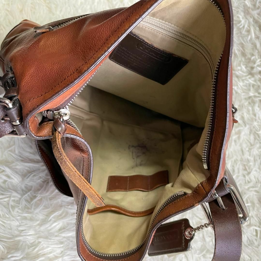 COACH - COACH トンプソン レザーショルダーバッグ 70308 ブラウンの