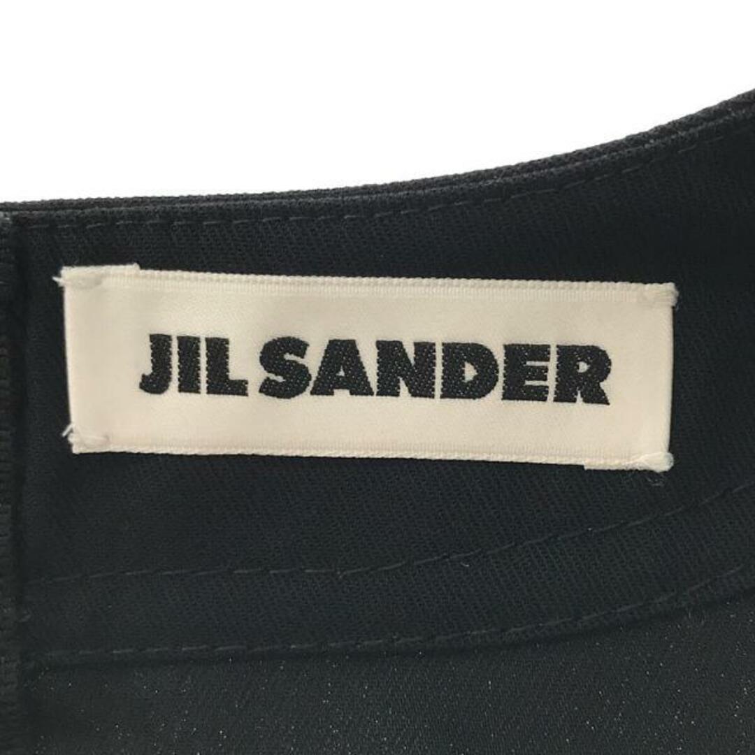 Jil Sander(ジルサンダー)の【美品】  JIL SANDER / ジルサンダー | コットン キーネック スリーブレストップス | 36 | ダークネイビー | レディース レディースのトップス(シャツ/ブラウス(半袖/袖なし))の商品写真