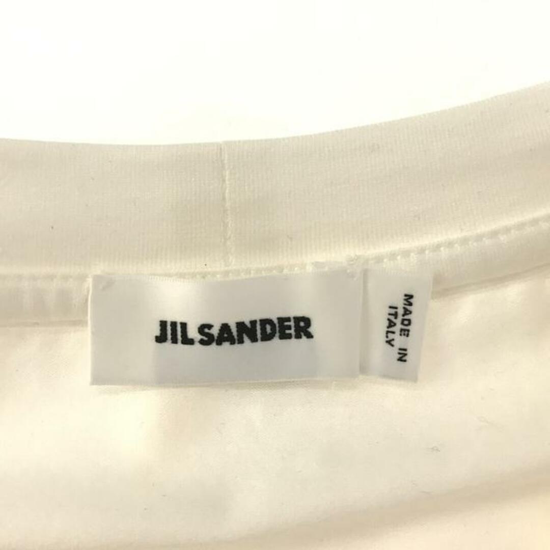 Jil Sander(ジルサンダー)の【美品】  JIL SANDER / ジルサンダー | 異素材愛 シルク切替 ギャザー トップス | M | ホワイト/アイボリー | レディース レディースのトップス(シャツ/ブラウス(半袖/袖なし))の商品写真