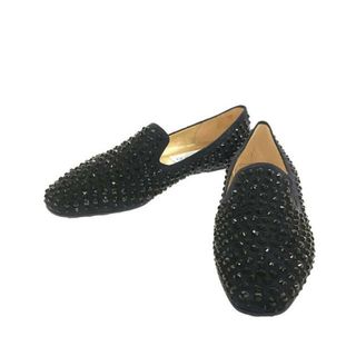 ジミーチュウ(JIMMY CHOO)の【新品】  JIMMY CHOO / ジミーチュウ | 134 WHEEL スタッズ スリッポン フラットシューズ | 38 1/2 | ネイビー | レディース(スニーカー)