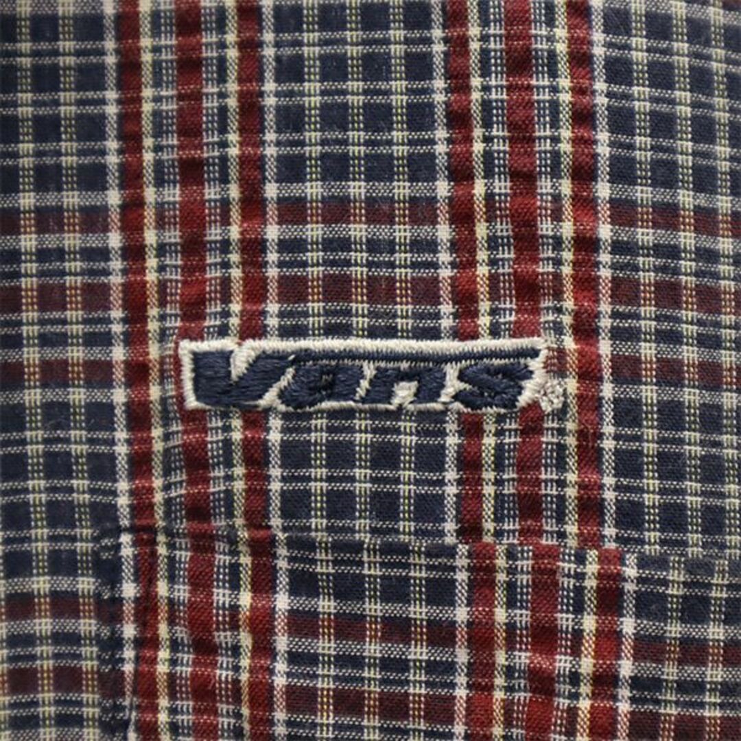 OLD VANS バンズ　90s 刺繍ロゴ　マルチボーダー半袖Tシャツ