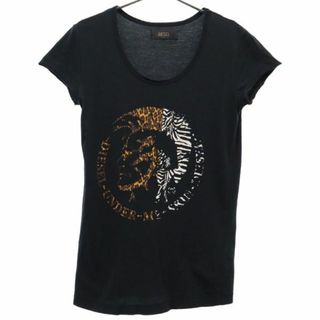 ディーゼル(DIESEL)のディーゼル プリント 半袖 Tシャツ XS ブラック DIESEL レディース 【中古】  【230827】 メール便可(Tシャツ(半袖/袖なし))