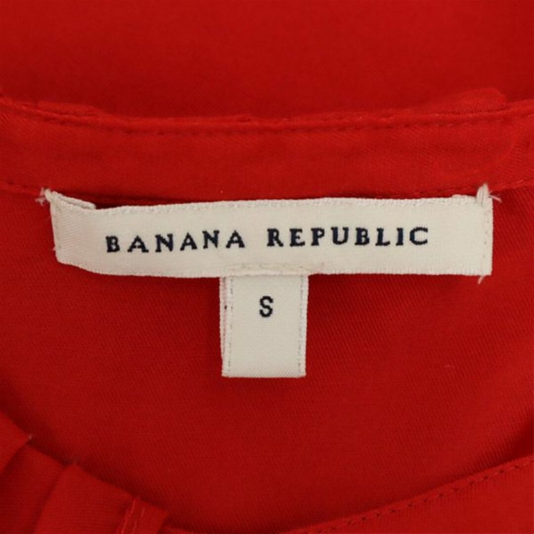 Banana Republic(バナナリパブリック)のバナナリパブリック 半袖 カットソー S レッド BANANA REPUBLIC プルオーバー ブラウス レディース 【中古】  【230827】 メール便可 レディースのトップス(カットソー(半袖/袖なし))の商品写真