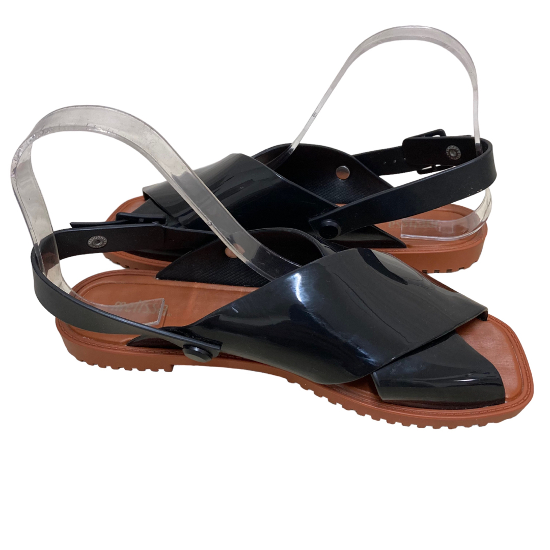melissa(メリッサ)のAL593 メリッサ ストラップサンダル US7 24cm ブラック ラバー レディースの靴/シューズ(サンダル)の商品写真