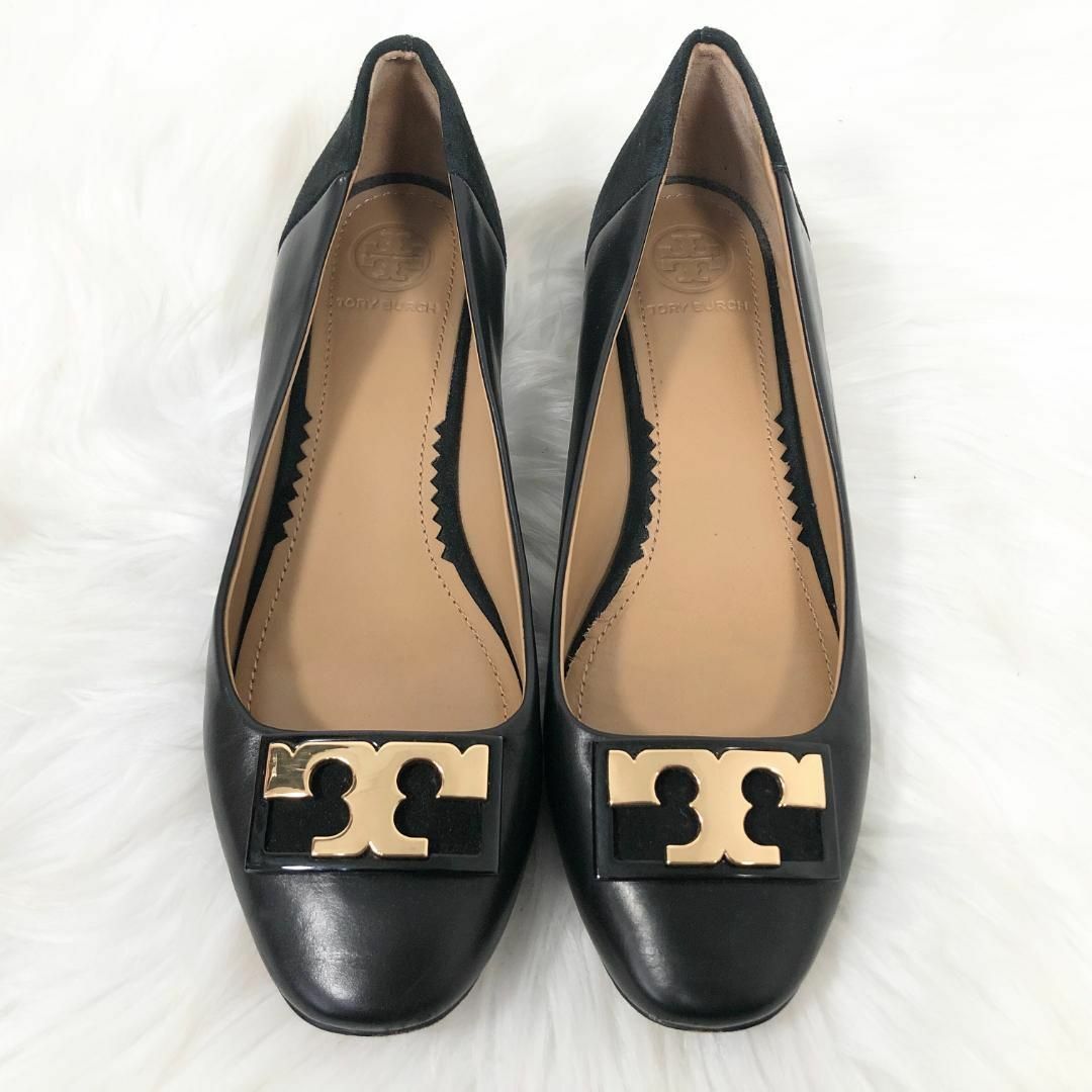 Tory Burch - 美品 TORY BURCH トリーバーチ レザー スエード 黒 ... トリーバーチ 黒パンプス
