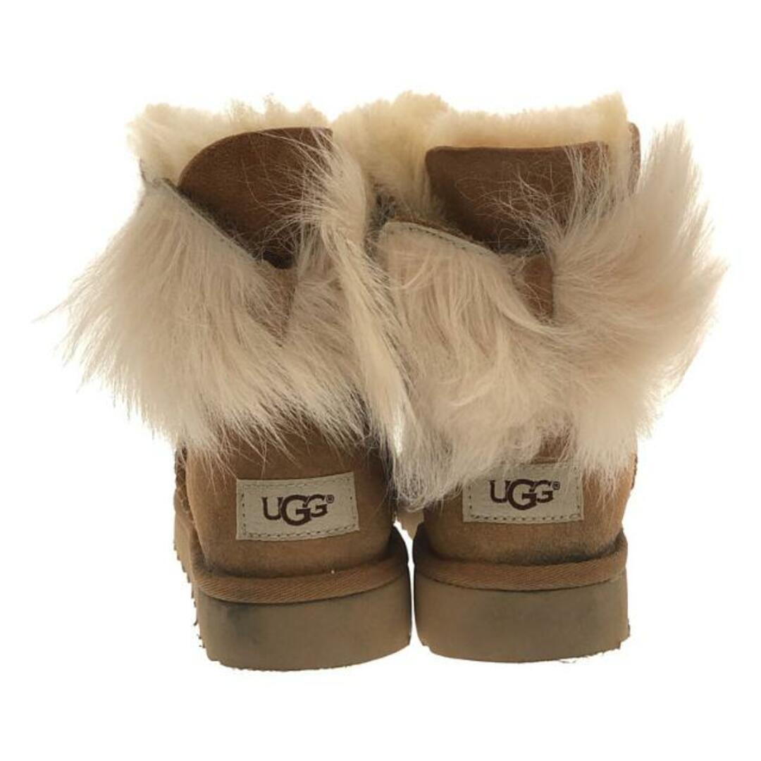 UGG(アグ)の【美品】  UGG / アグ | FLUFF BOW MINI / フラッフ ボウ ミニ ムートンレザーブーツ | 24 | ブラウン | レディース レディースの靴/シューズ(ブーツ)の商品写真