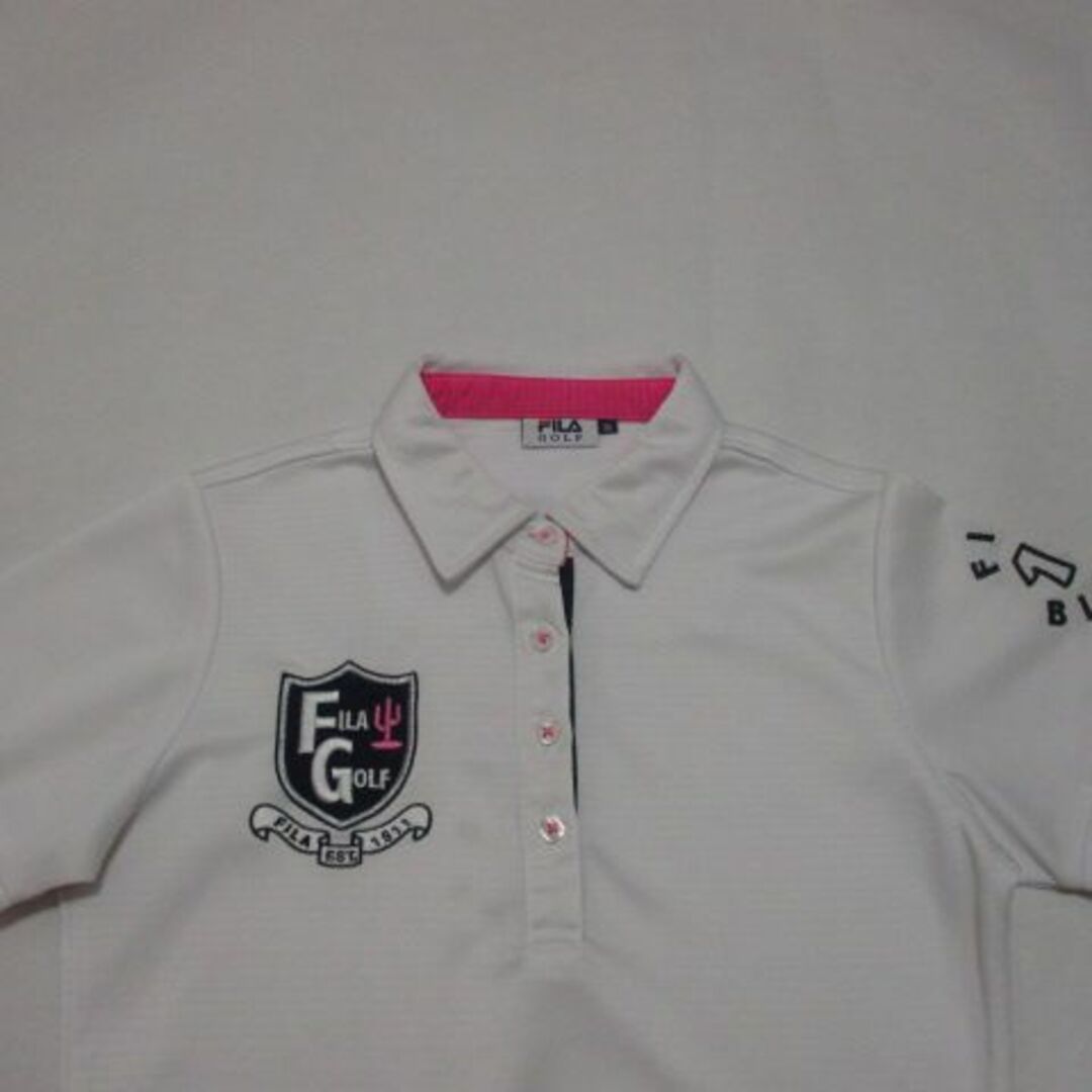 FILA(フィラ)のフィラゴルフ　FILA GOLF　レディースM　半袖ポロシャツ スポーツ/アウトドアのゴルフ(ウエア)の商品写真
