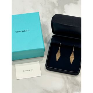 ティファニー(Tiffany & Co.)のTiffany*ティファニー*18k*メッシュピアス*ダイヤ*希少(ピアス)