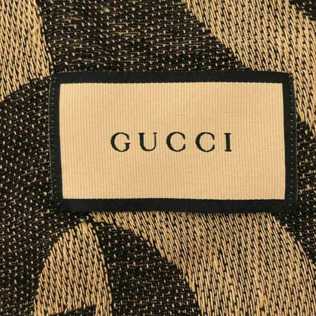 Gucci(グッチ)の【新品】  GUCCI / グッチ | GG ダイヤモンド プリント ジャガード フリンジ リネン ブランケット | ー | ブラウン メンズのメンズ その他(その他)の商品写真